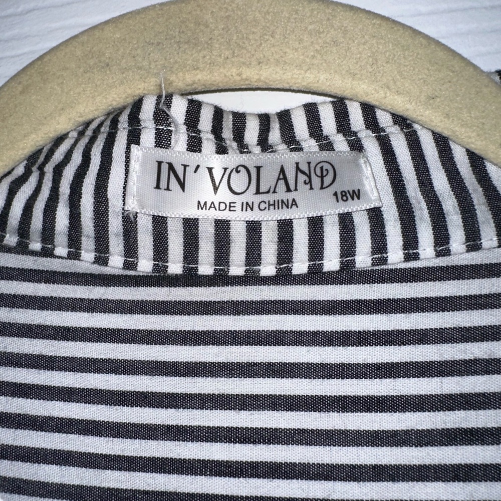Striped Button Down Tee - Picture 2 of 2